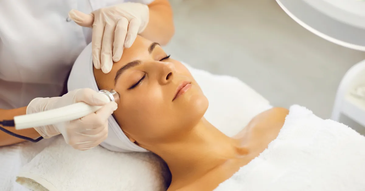 Woman Receiving Tixel Treatments in Nevada City
